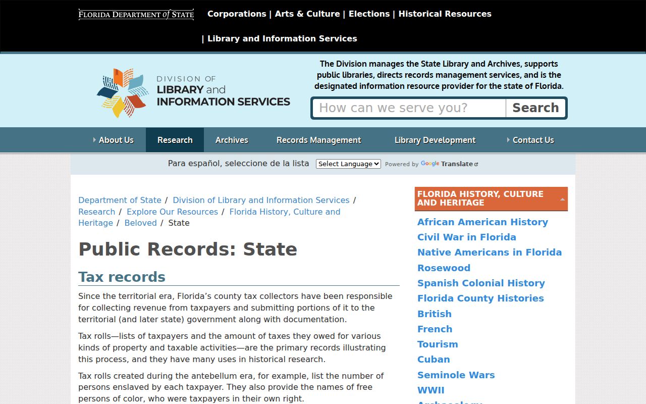 Florida historical census and poll record resources for Collier genealogy