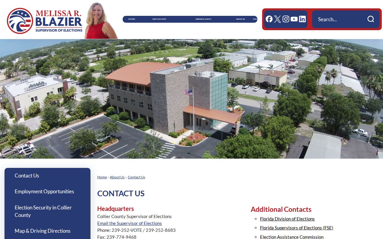 Collier Supervisor of Elections offices and contact details