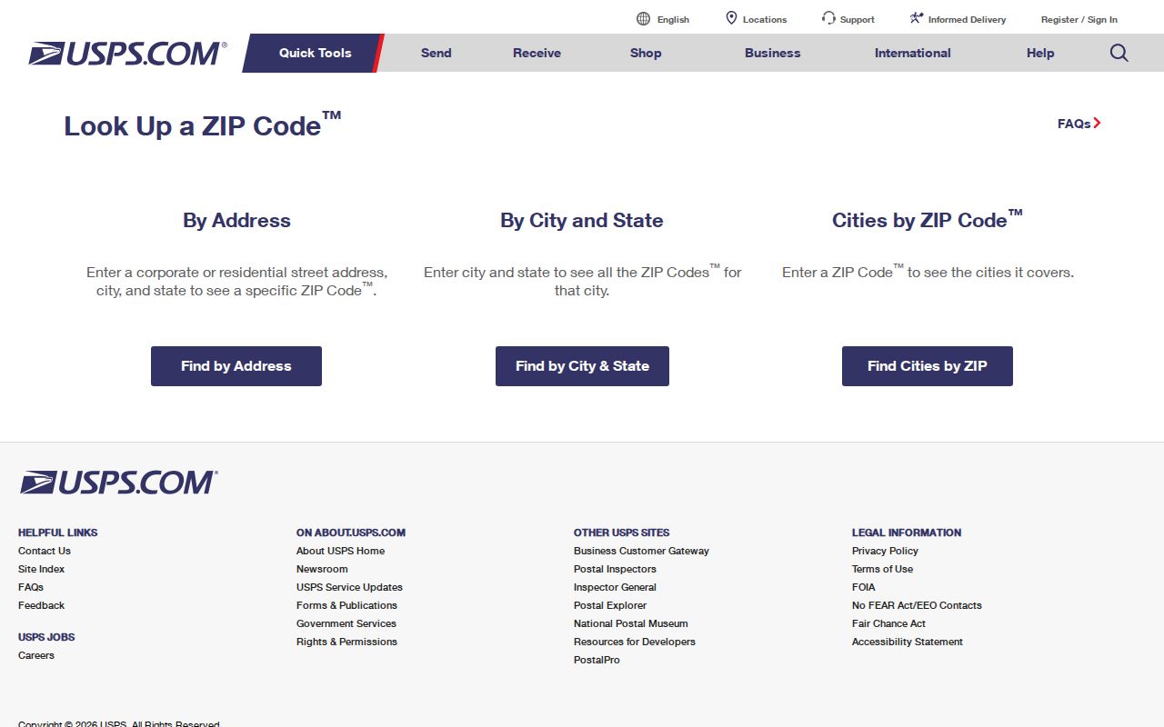 USPS address and ZIP lookup used with the Collier County ZIP code directory
